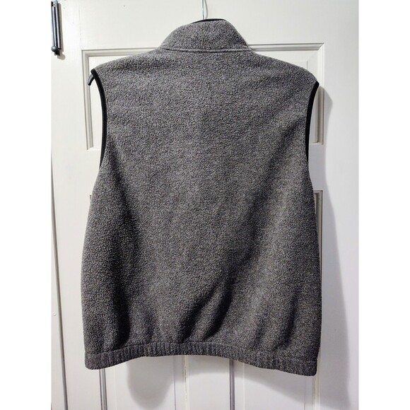 Eddie Bauer Ebtek Men Large Full Zip Fleece Vest Gray Polartec Vintage Gorpcore - Picture 8 of 14